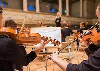 UB students playing instruments